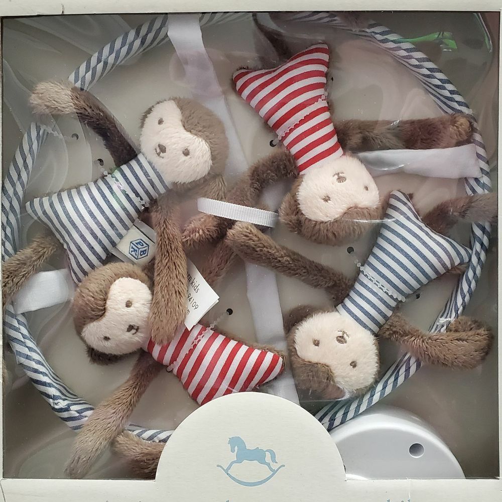 New Pottery Barn Baby Swinging Monkey Nursery Mobile - Picture 3 of 5